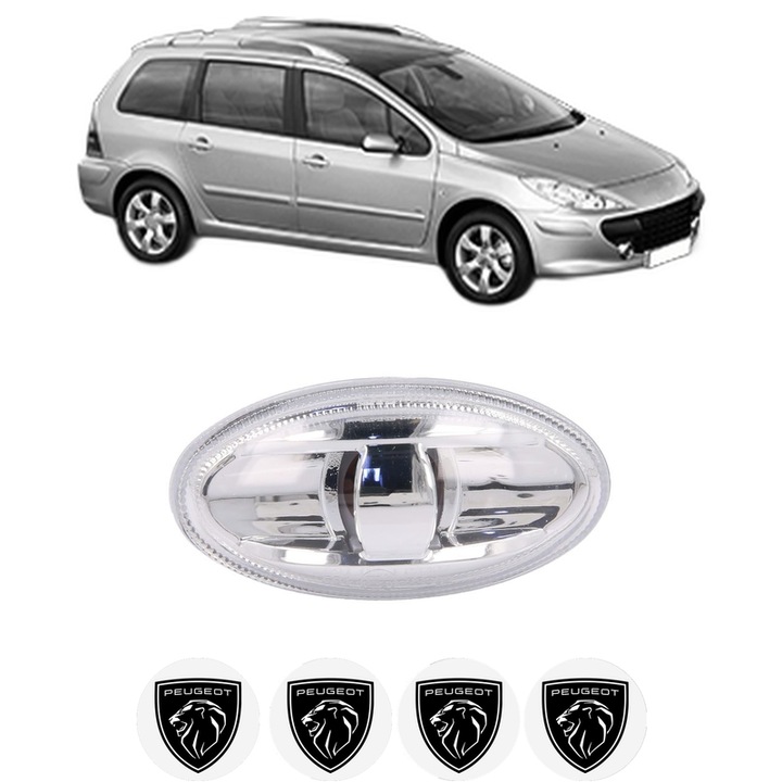 Semnalizator Partea Dreapta / Stanga PEUGEOT 307 SW (3H) din 2002-2009, Auto, Blic, 4 Stickere auto cu PEUGEOT