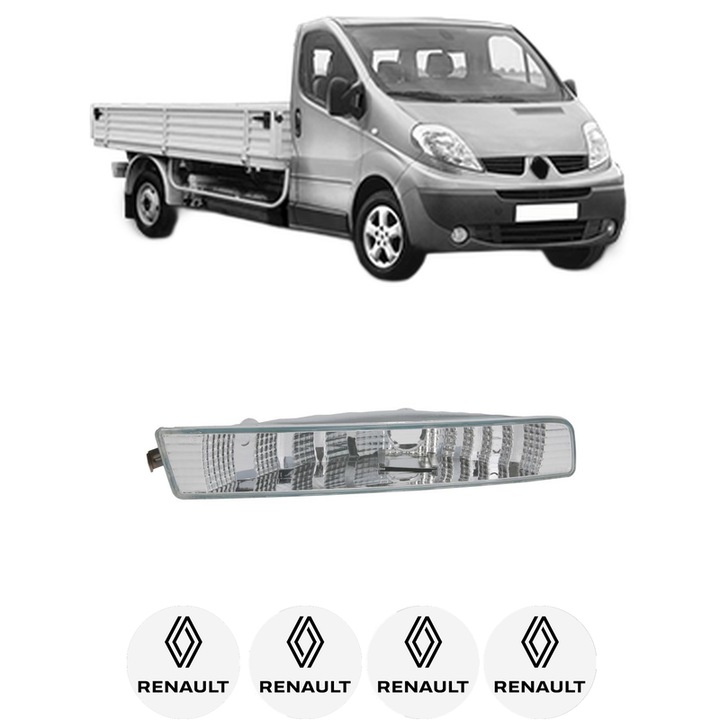 Semnalizator Fata Dreapta RENAULT TRAFIC II Platform/Chassis (EL) din 2001-2007, Auto, Blic, 4 Stickere auto cu RENAULT