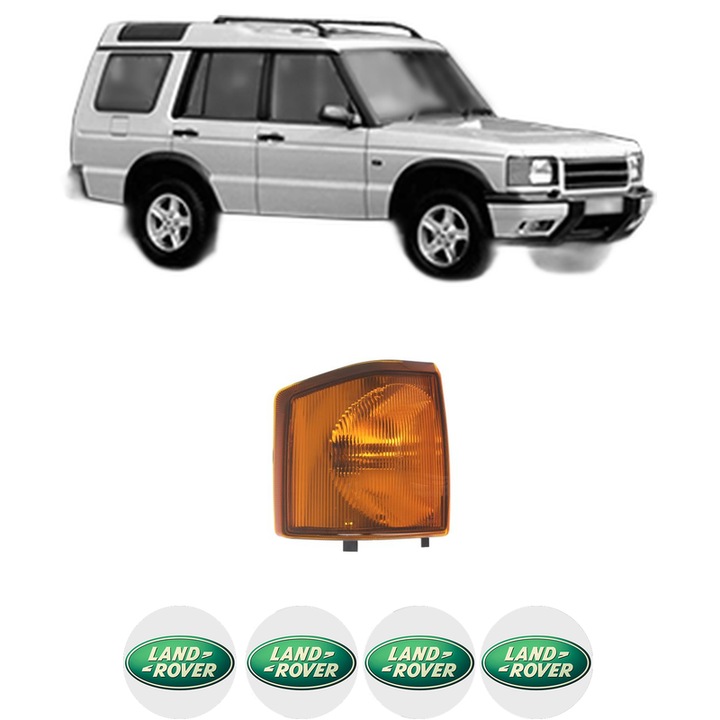 Semnalizator Fata Dreapta LAND ROVER DISCOVERY I (LJ) din 1989-1998, Auto, Depo, 4 Stickere auto cu LAND ROVER
