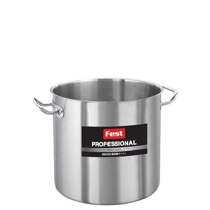 Oala inox profesionala fara capac Fest Profesional 10 L