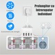 Разклонител 4000W, 4 контакта/3 USB-A/1 USB-C, XPQKDC, 4 независими превключвателя, бял