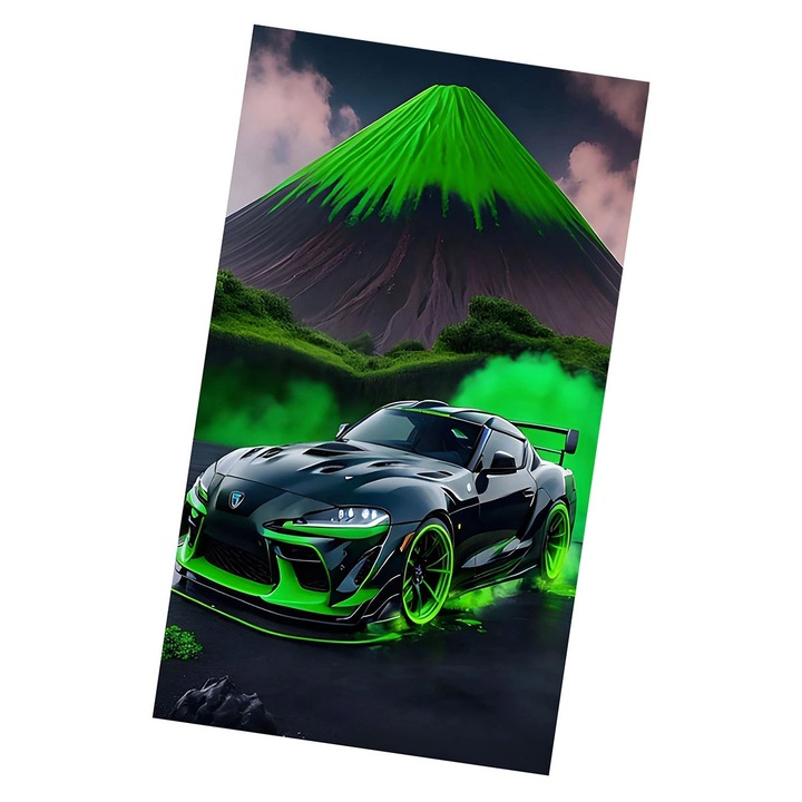 Prosop de plaja, Excellent, Toyota Supra, extra moale, multicolor, 90x180 cm