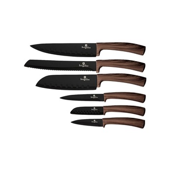 Set cutite inox 6bucati cu maner imitatie de lemn BH2284 Set cutite inox 6bucati cu maner imitatie de lemn BH2284