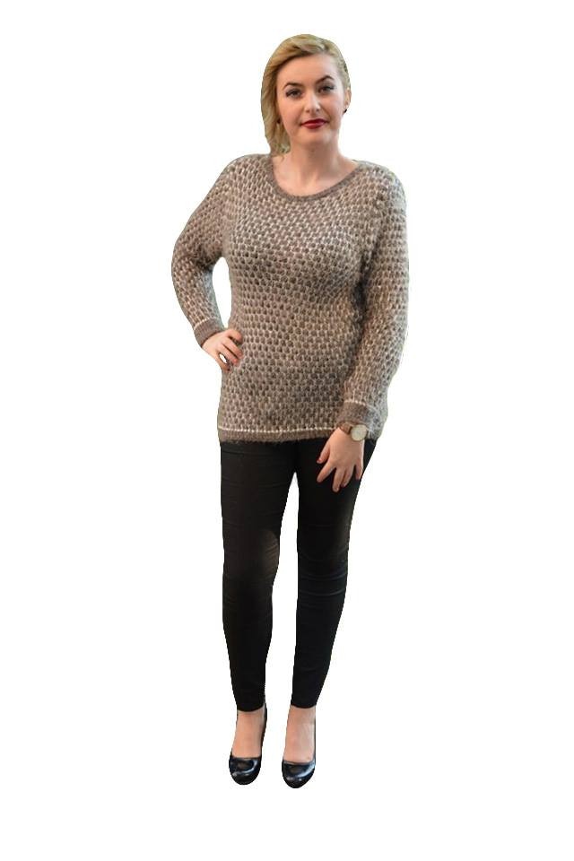 Bluza rafinata, bicolora de buna calitate,D&J Exclusive, Kaki
