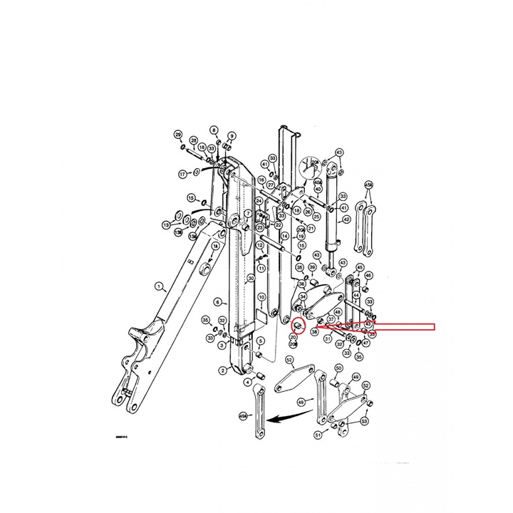 Bucsi buldoescavator CASE 580 cod D52521