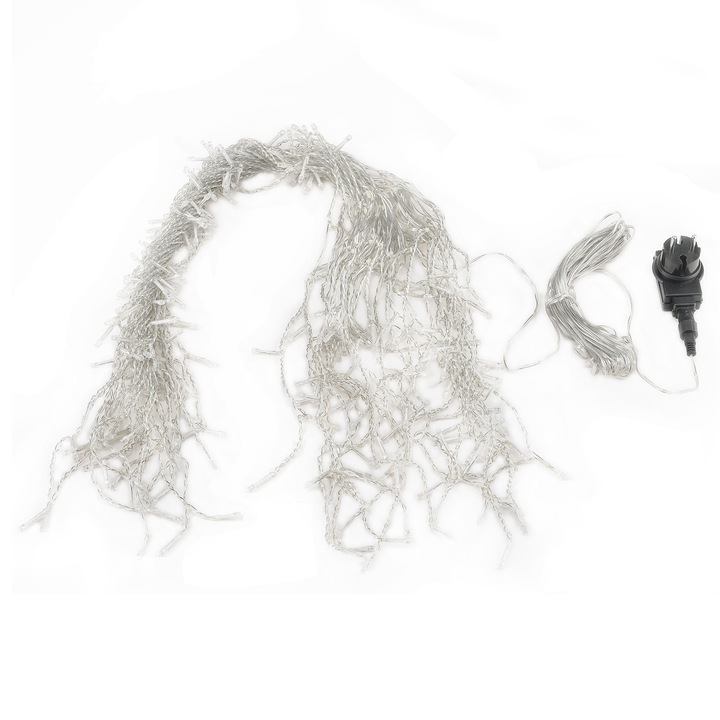 Perdea luminoasa pentru Craciun - [in.tec]® - plasa LED - cu turturi - 300 LED - 10 m