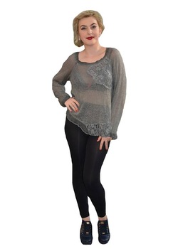 Bluza tricotata, lejera cu maneca lunga,D&J Exclusive, Maro Bluza tricotata, lejera cu maneca lunga,D&J Exclusive, Maro