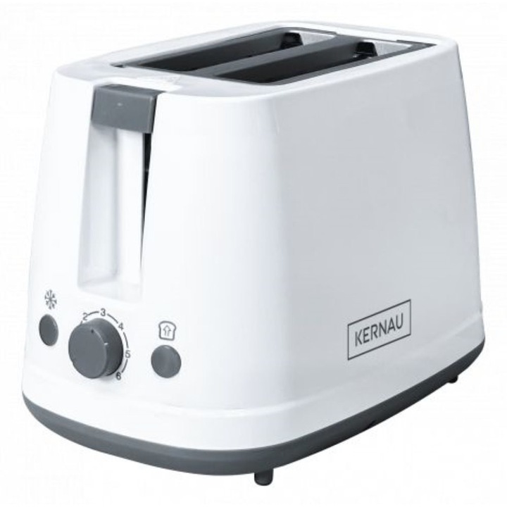 Prajitor de paine KERNAU KST 871 Wh, alb, 900W, 7 niveluri de putere, functii de prajire, incalzire si decongelare