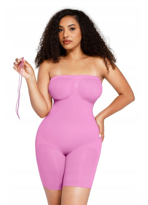 Heyshape női alakformáló body, rózsaszín, spandex és nejlon anyagból, M INTL