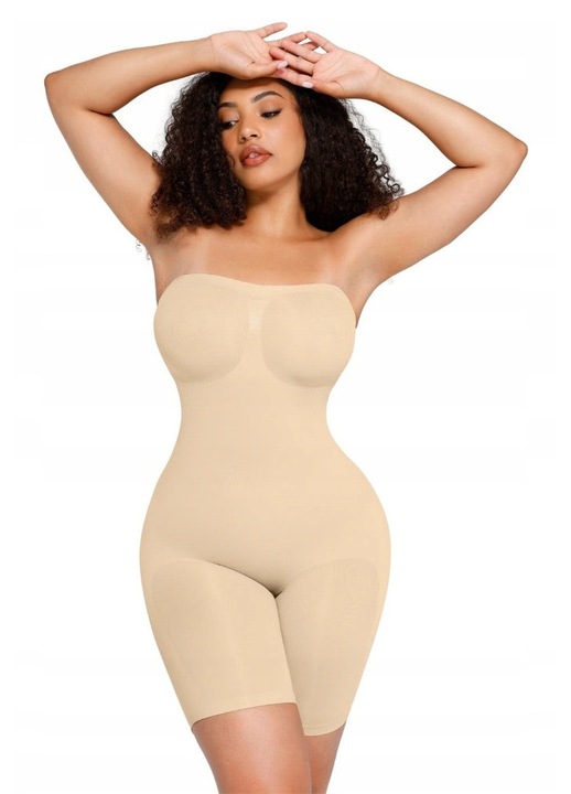 Testmodell Heyshape, pánt nélküli, mellrésztartó, fenékemelő, nylon/elasztán, testszínű, L INTL