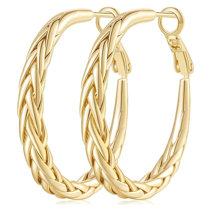 Cercei rotunzi, Cycleader, aur 14k, pentru femei