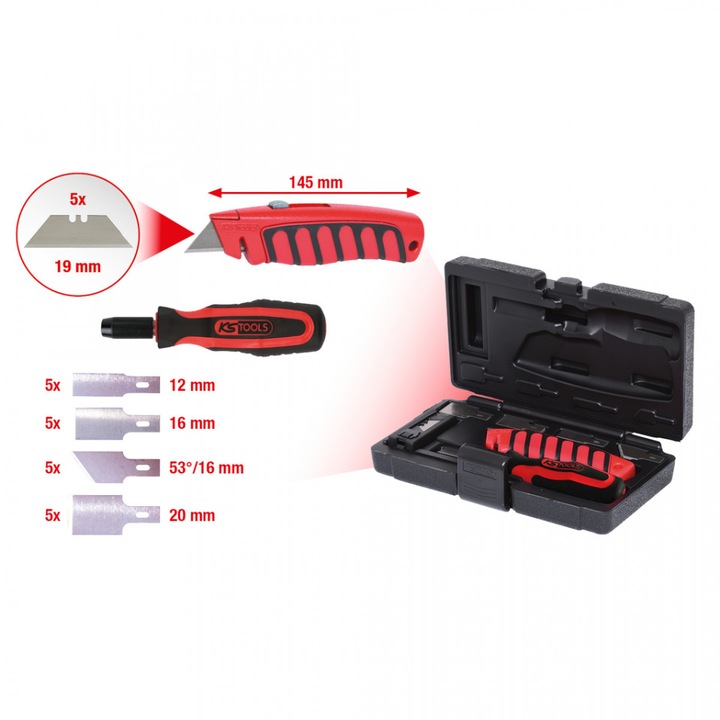 Set cutite-razuitoare 27 PCS, KS Tools