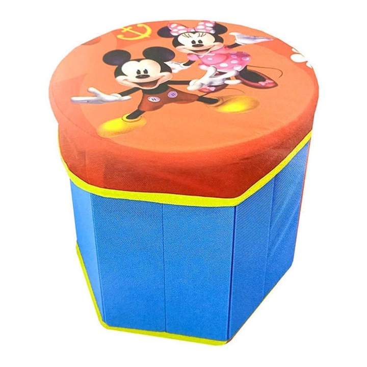 Játéktároló doboz fedéllel, Disney, 28x28x27cm, poliészter, többszínű