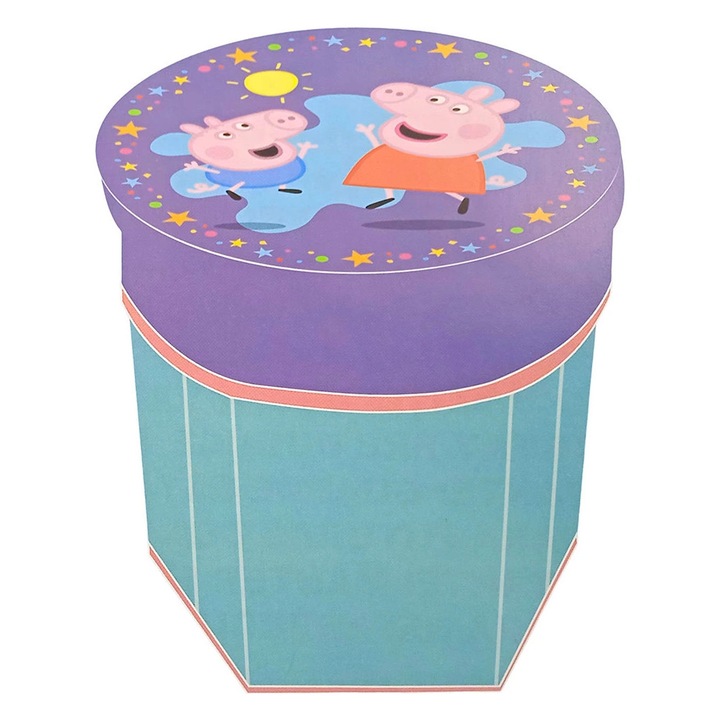 Játéktároló doboz fedéllel, Disney, poliészter, többszínű