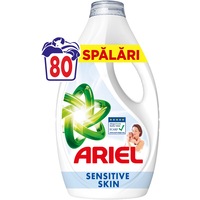 Detergent de rufe lichid Ariel Sensitive delicat cu pielea sensibila a bebelusilor, 80 spalari, 3.6L