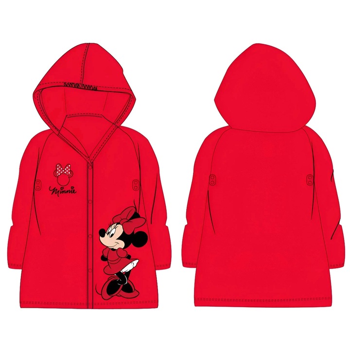 Детска престилка Disney, Мини Маус, многоцветна, 104/110 см, със закопчаване на капси и вентилация.