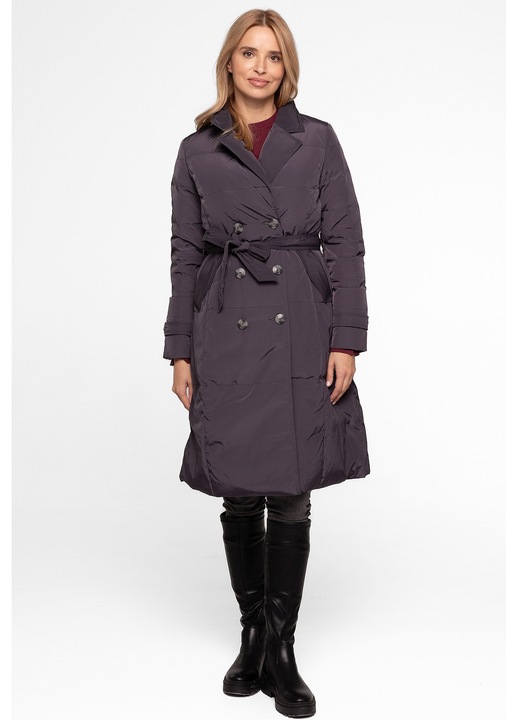 Geaca dama, Perso, matlasata, gri, poliester