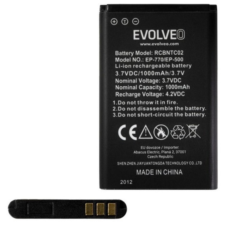 EVOLVEO akkumulátor 1000mAh LI-ION, kompatibilis Evolveo EP-770 EasyPhone FP-el