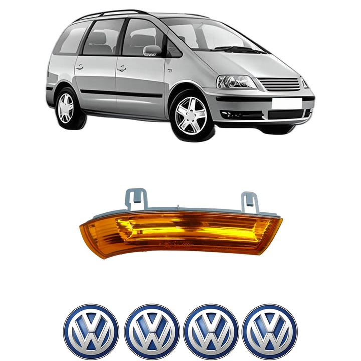Indicator oglinda Partea Dreapta Volkswagen SHARAN (7M8, 7M9, 7M6) din 1995-2010, Auto, Blic, 4 Stickere auto cu Volkswagen