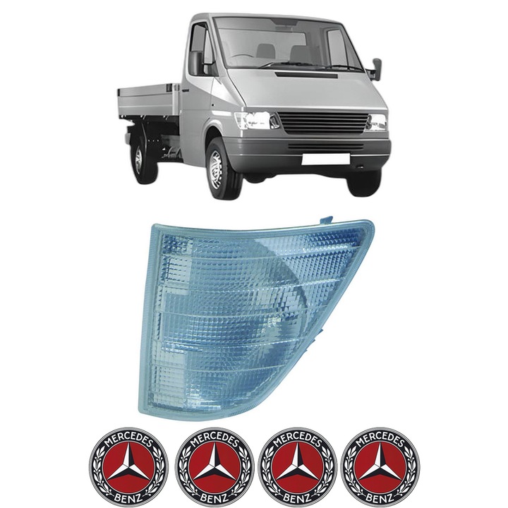 Semnalizator Fata Stanga MERCEDES-BENZ SPRINTER 2-t Platform/Chassis (B901, B902) din 1995-2006, Auto, Depo, 4 Stickere auto cu MERCEDES-BENZ
