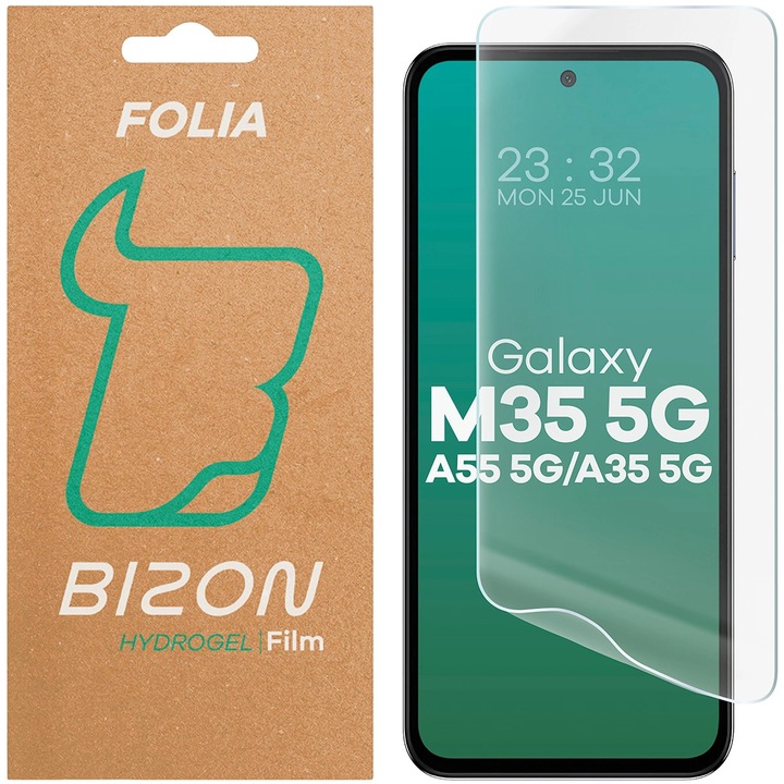 Folie, Bizon Glass Hydrogel Front pentru Samsung Galaxy M35 5G / A35 5G / A55 5G