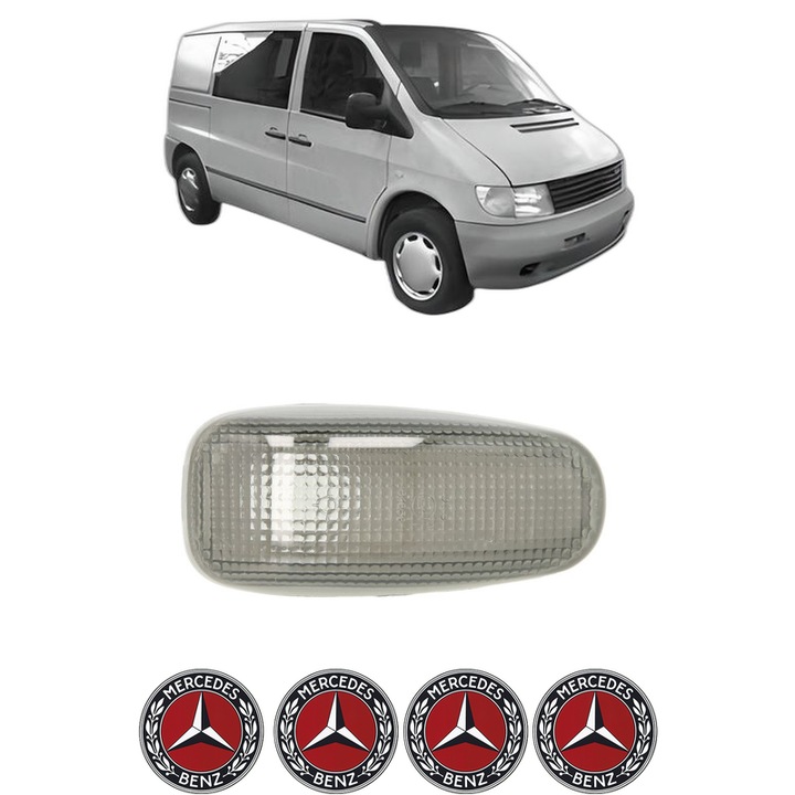 Semnalizator Partea Dreapta / Stanga MERCEDES-BENZ VITO Bus (W638) din 1996-2003, Auto, Depo, 4 Stickere auto cu MERCEDES-BENZ