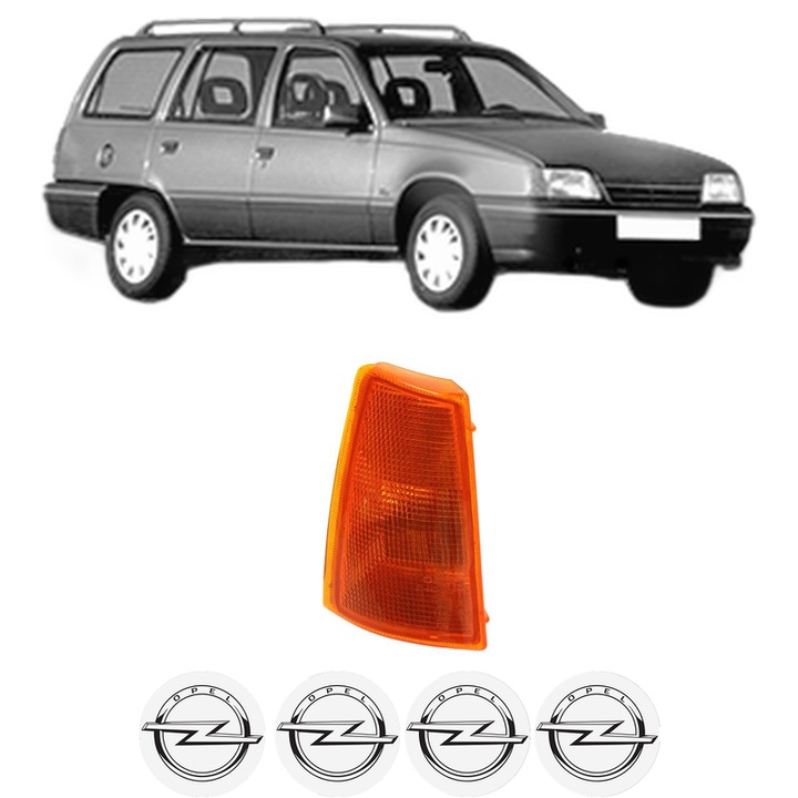 Semnalizator Fata Dreapta OPEL KADETT E Estate (T85) din 1984-1991, Auto, Depo, 4 Stickere auto cu OPEL