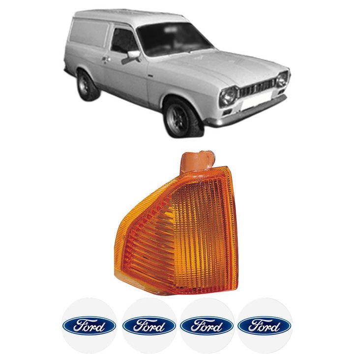 Semnalizator Fata Dreapta FORD ESCORT III Express (AVA) din 1981-1986, Auto, Depo, 4 Stickere auto cu FORD