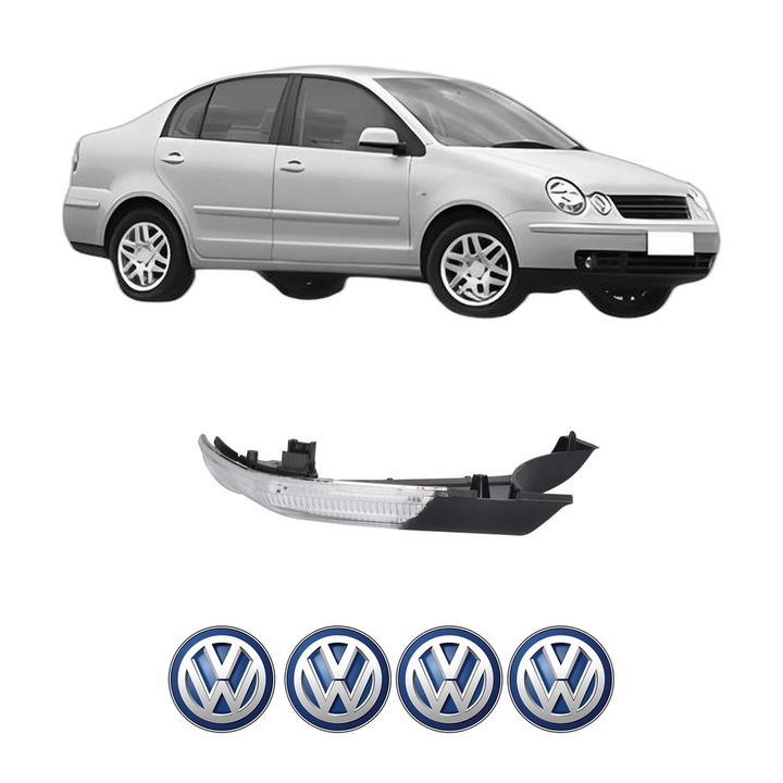 Semnalizator Partea Dreapta Volkswagen POLO IV Saloon (9A4, 9A2, 9N2, 9A6) din 2002-2012, Auto, Blic, 4 Stickere auto cu Volkswagen