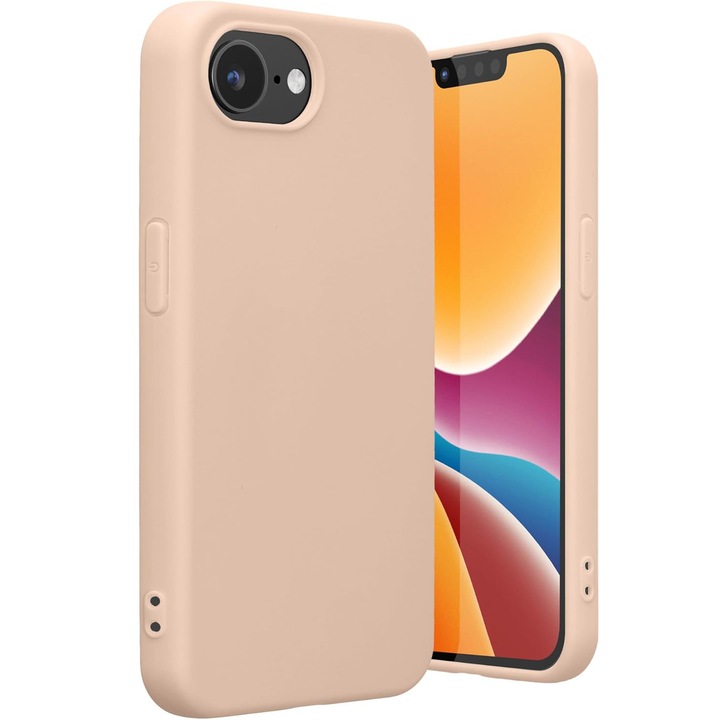 Tok Apple iPhone 16e-hez Daden® Puha szilikon, Ultra vékony, Fokozott védelem, Mikroszálas belső, Rózsaszín