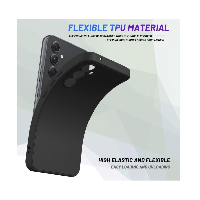 Husa Upzz Ultra Slim New Compatibila Cu Samsung Galaxy A17 5G, Silicon Soft Slim, Protectie La Camera, Negru