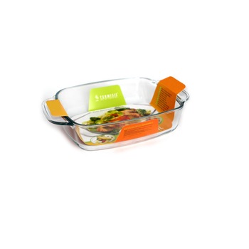 Vas yena. vas termorezistent de tip tava sticla termorezistenta WOL 1,4l 267x170x66mm Vas yena. vas termorezistent de tip tava sticla termorezistenta WOL 1,4l 267x170x66mm