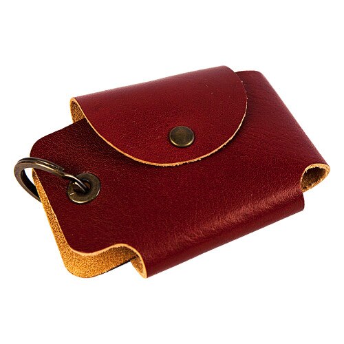 Port Chei cu capsa piele naturala Montana bordo