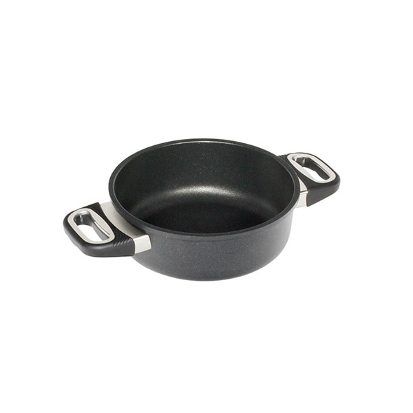Cratita AMT, 24 cm, 8 cm, Aluminiu, Negru