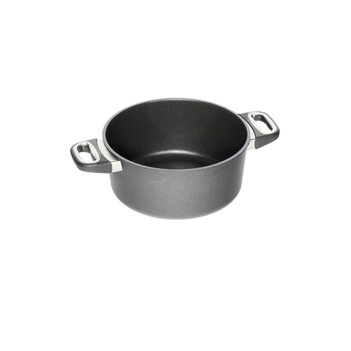 Oala AMT, 24 cm, Inaltime 10 cm, 3 l, Negru