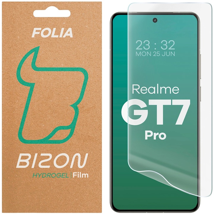 Защитно фолио за протектор на екрана, Bizon Glass Hydrogel Front за Realme GT 7 Pro