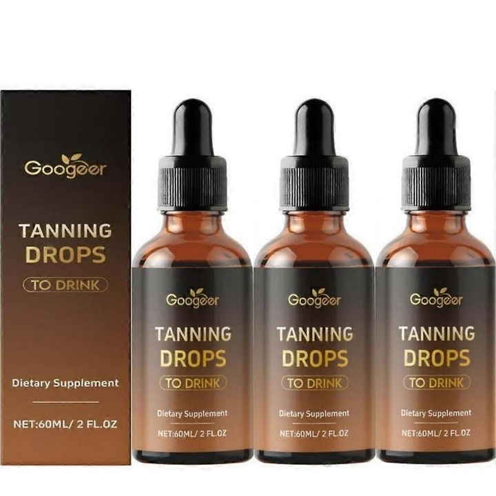 Önbarnító cseppek arcra és testre, Googeer, napozás nélküli, 3 darabos, vegán, tiszta formula