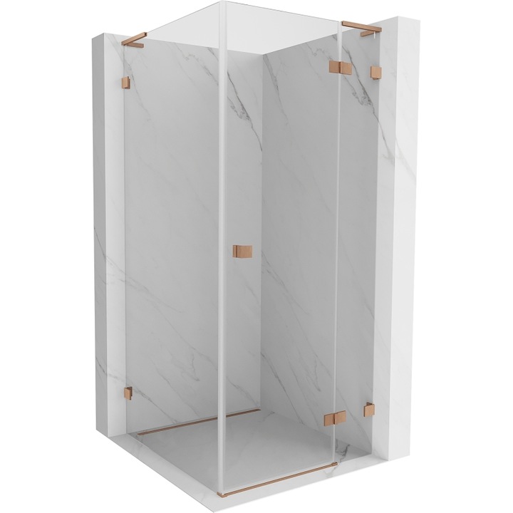 Mexen Lunar L cabina de dus cu deschidere dreapta 70 x 70 cm, transparent, cupru periat - 834L-070-070-65-00-P