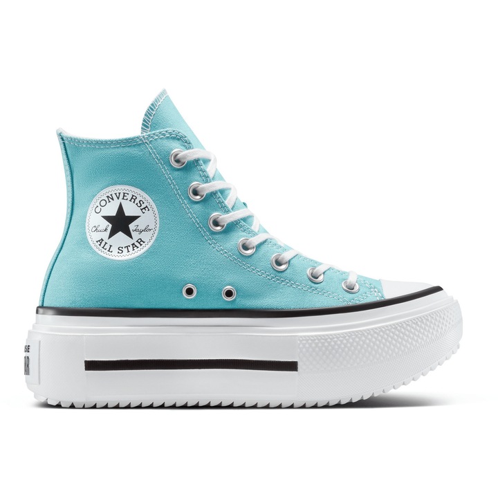 Converse, Tenisi cu platforma Chuck Taylor All Star Canvas, Albastru