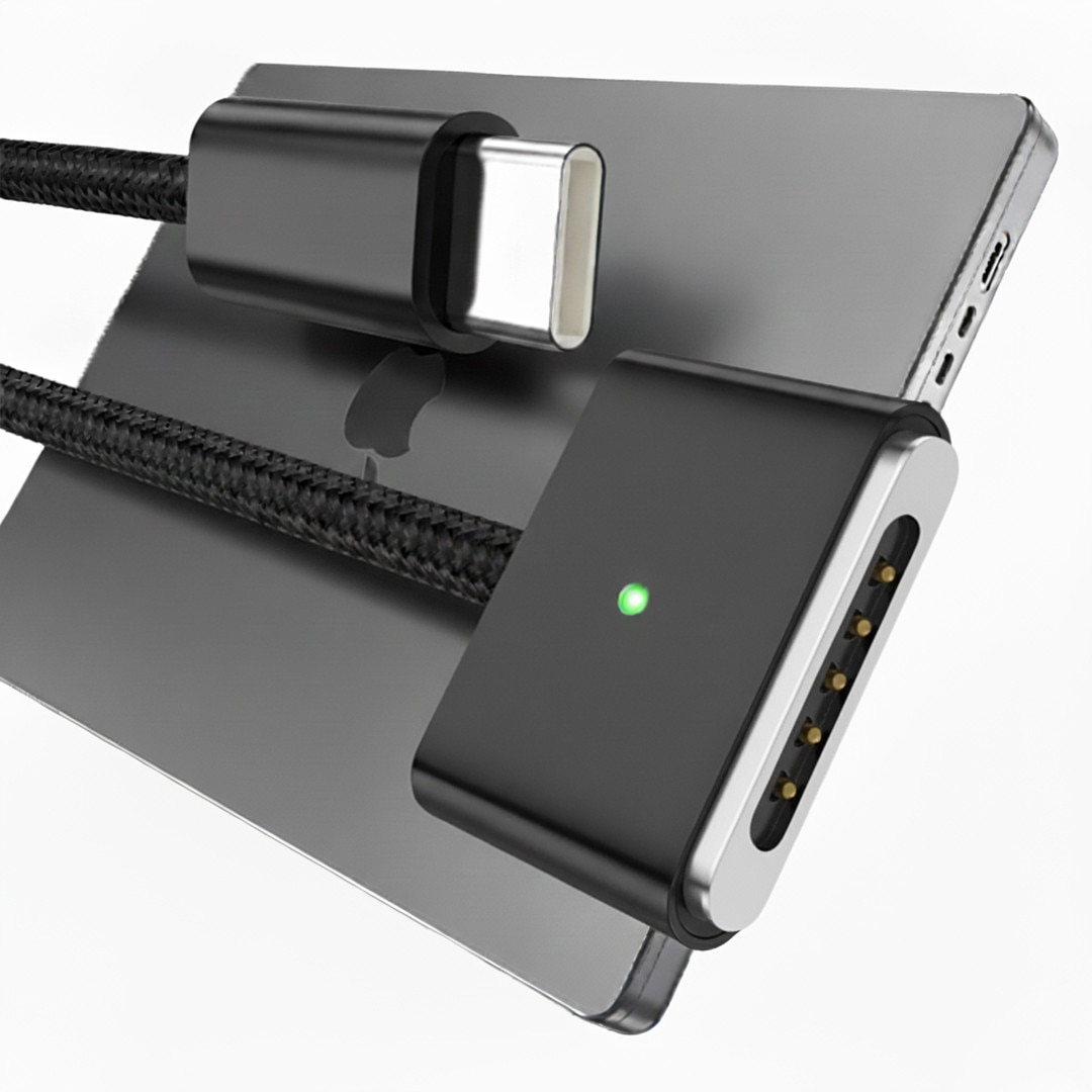 Cablu de incarcare magnetic, 2m, USB-C, pentru MacBook, 140W, cu