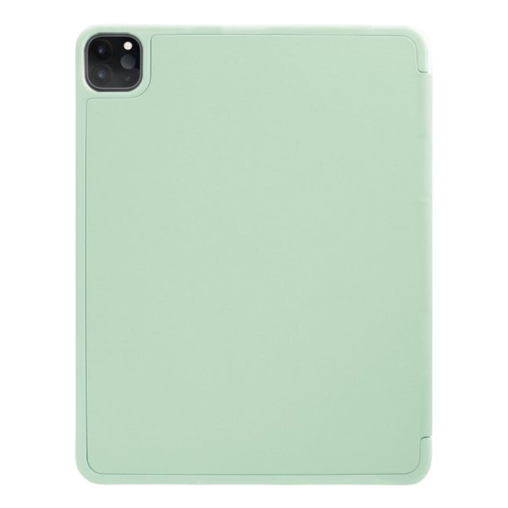 Etui protectie pentru iPad Air 4 10.9", verde, cu clapeta magnetica si suport pentru Apple Pencil
