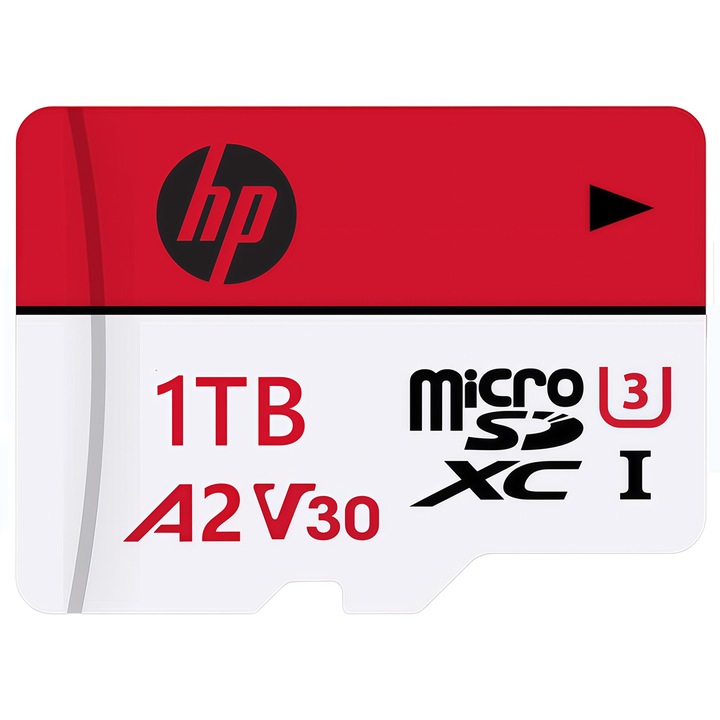 HP 1TB MicroSDXC memóriakártya, U3 V30, 100 MB/s, SD adapterrel, víz- és ütésálló