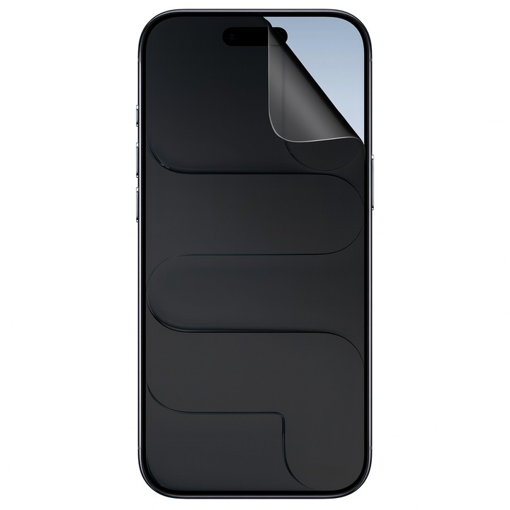 Folie iPhone 17 Air privacy din silicon, Silicon Hydrogel Regenerabil, Flexible Hydro-Crystal, Protectie Completa, Full Glue, Instalare usoara, Set complet pentru Instalare