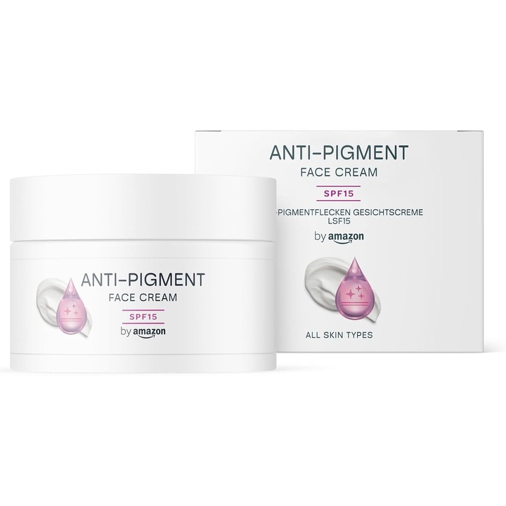 Crema de fata antipigmentanta cu SPF 15 by Amazon, 50 ml