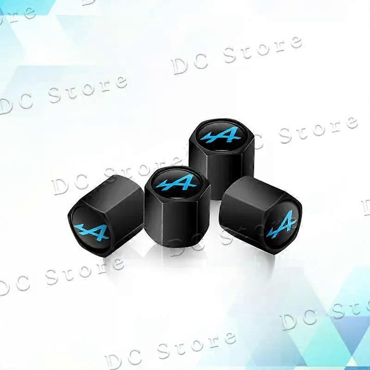 Capace ventil pentru roti auto set 4 bucati, metalice, pentru Renault Alpine Megane 3 4 5 Duster Espace Logan Clio, multicolor