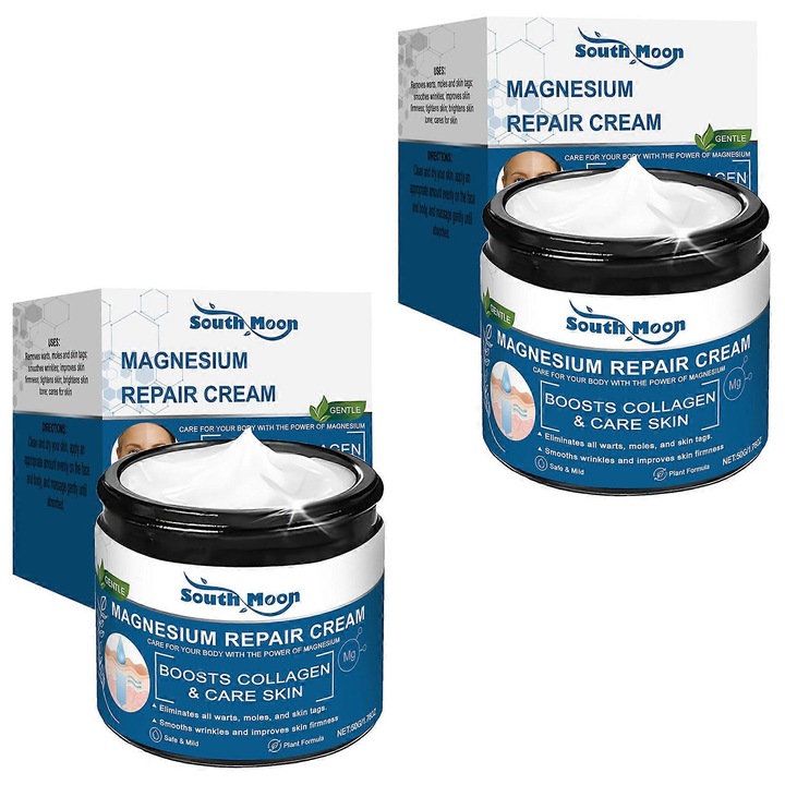 Bőrjavító krém magnéziummal, South Moon, 2 darabos készlet, 50g, 5.1x4.4cm