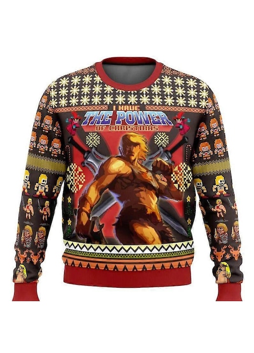 Férfi pulóver, sokszínű, poliészter, cipzáras design, casual stílus