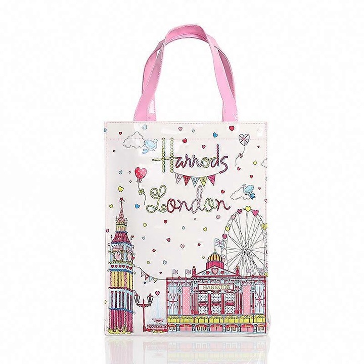 Női válltáska, vízálló, cipzáras, többszínű, M 30