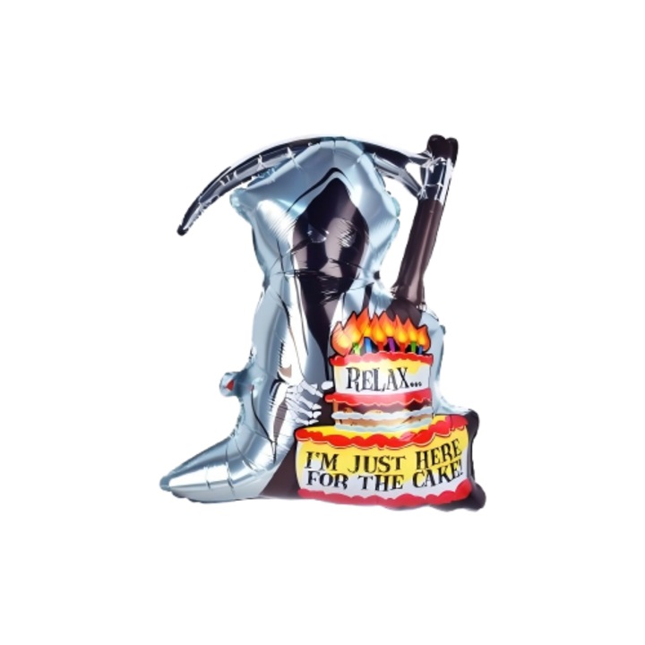 Balon fólia 60x78cm, Halloween alumínium fólia lufi halálos földönkívüli torta 1 db