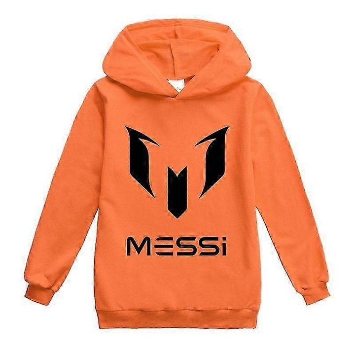 Детски суичър, оранжев, памучна смес